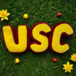 USC Trojans Pillow Letters Stuffed Plush Decorative‎ University of Southern Ca.